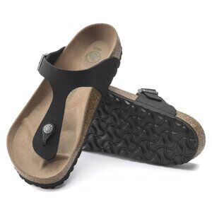 NWB Birkenstock Gizeh Vegan Leather Black Sandals EU 41 Women's 11